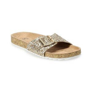 SO Calliee Girls' Slide Sandals, Girl's, Size: 13, Gold